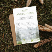 Baby Animal Game Adventure Mountain Baby shower Flyer