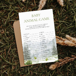 Baby Animal Game Adventure Mountain Baby shower Flyer