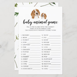 Baby Animal Game Beagle Waterverf Thema