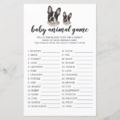 Baby Animal Game French Bulldog Baby shower BW (Voorkant)