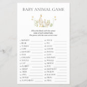 Baby Animal Game Gekke Goose Baby shower Flyer (Voorkant)