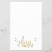 Baby Animal Game Gekke Goose Baby shower Flyer (Achterkant)