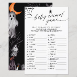 Baby Animal Game Halloween Little Boo Baby shower