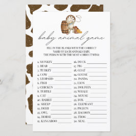 Baby Animal Game Little Cowboy Rustige Western