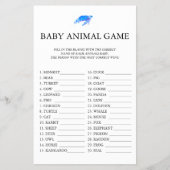 Baby Animal Game onder het Zee Baby shower Flyer (Voorkant)