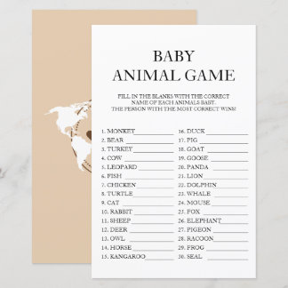 Baby Animal Game Travel Passport Baby shower