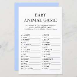 Baby Animal Game Travel Passport Baby shower