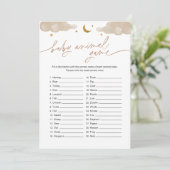 Baby Animal Game Twinkle Little Star-Baby shower Kaart (Staand voorkant)