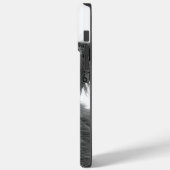 Baby animal highland cow portrait b/w phone case (Achterkant / Links)