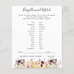 Baby Animal Match BABY SHOWER