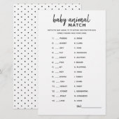 Baby Animal Match Minimalistisch Baby shower (Voorkant / Achterkant)