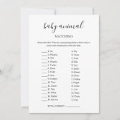 Baby Animal Matching Game Kaart (Voorkant)