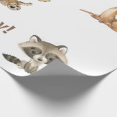 Baby Animal Oh Boy Baby shower Cadeaupapier (Hoek)