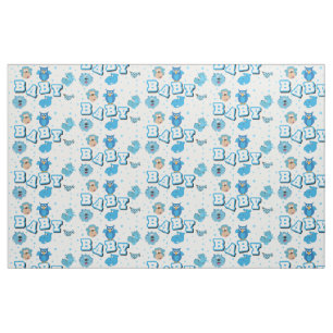 Baby Animal Patroon Blauwe pokkendots Stof