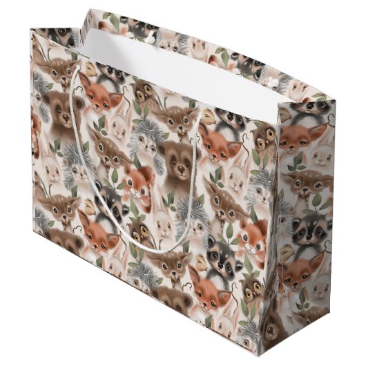 Baby Animal Patroon Groot Cadeauzakje (Achterkant Gekanteld)