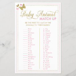 Baby Animal Quiz Baby shower Game Flyer