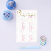 Baby Animal Quiz Baby shower Game Flyer (Enkel)