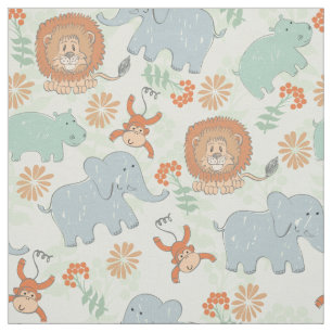 Baby Animal Safari Stof