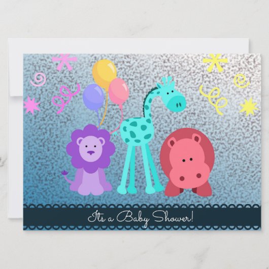 Baby Animal Shower nodigt uit Kaart (Voorkant)