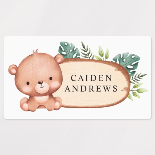 Baby Animal Wood Slice Labels (Design 2)