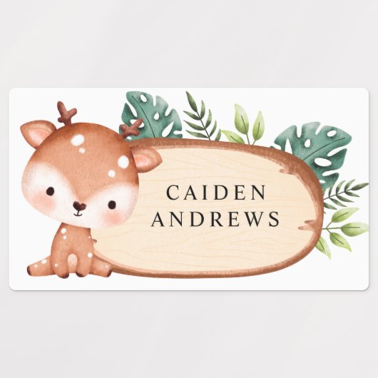 Baby Animal Wood Slice Labels (Design 1)