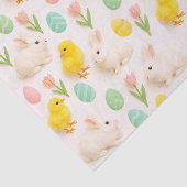  Baby Animals and Easter Eggs Pattern  Tissuepapier (Detail)