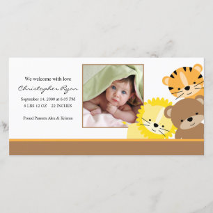 Baby Animals Baby Foto Aankondiging Geboorte