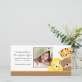 Baby Animals Baby Foto Aankondiging Geboorte (Staand voorkant)