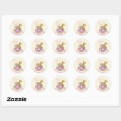 Baby Animals Baby shower Dank u wel Ronde Sticker (Vel)