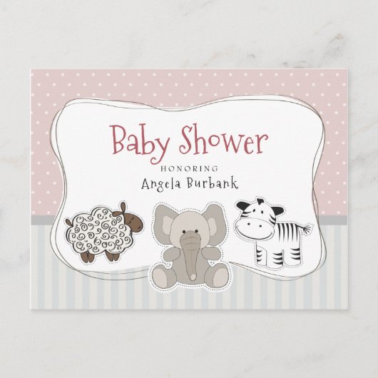 Baby Animals Baby shower Uitnodiging (Voorkant)