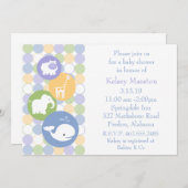 Baby Animals Baby shower Uitnodiging (Voorkant / Achterkant)