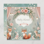 Baby Animals Baby shower Uitnodiging (Voorkant / Achterkant)