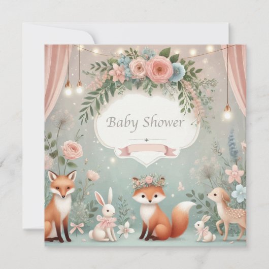 Baby Animals Baby shower Uitnodiging (Voorkant)