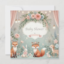 Baby Animals Baby shower Uitnodiging