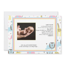 Baby Animals Blue Lion Baby Aankondiging