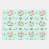 Baby Animals Blue voor Boy Inpakpapier Vel (Voorkant 3)