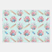 Baby Animals Blue voor Boy Inpakpapier Vel (Voorkant)