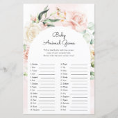 Baby Animals Boy Blue Elephant Baby shower Game (Voorkant)