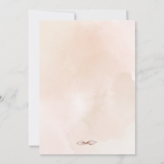 Baby Animals Carrousel Peach Baby shower Invitatio Kaart (Achterkant)