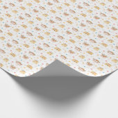 Baby Animals Giraffe Meul Baby shower Cadeaupapier (Hoek)