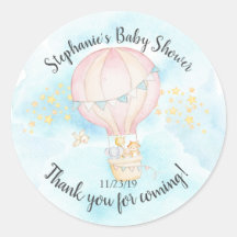 Baby Animals Hot Air Ballon Baby shower Favor