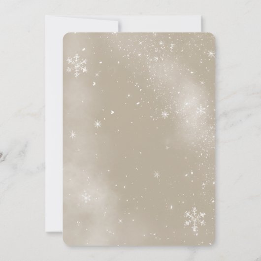 Baby Animals in een Wit bos Winterbos Kaart (Achterkant)