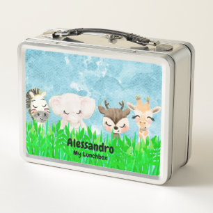 Baby Animals Metal Lunchbox