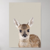 Baby Animals Nursery Poster - Deer (Voorkant)