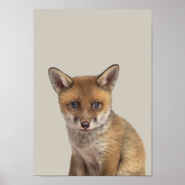 Baby Animals Nursery Poster - Fox