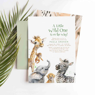 Baby Animals Oerwoud Safari Wild Cute Baby shower Kaart