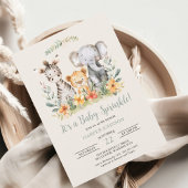 Baby Animals Oerwoud Safari Zoo Baby shower Kaart