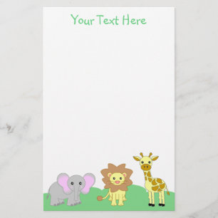 Baby Animals Stationery Briefpapier