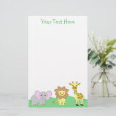 Baby Animals Stationery Briefpapier (Staand voorkant)