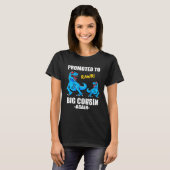 Baby Announcement Dinosaur  Promoted To Big Cousin T-shirt (Voorkant volledig)